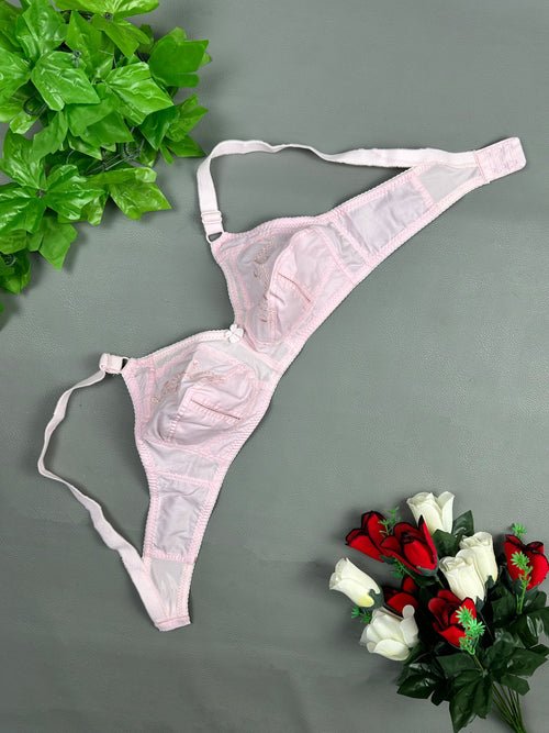 Pink Non-Padded Bra For Women FG LB23