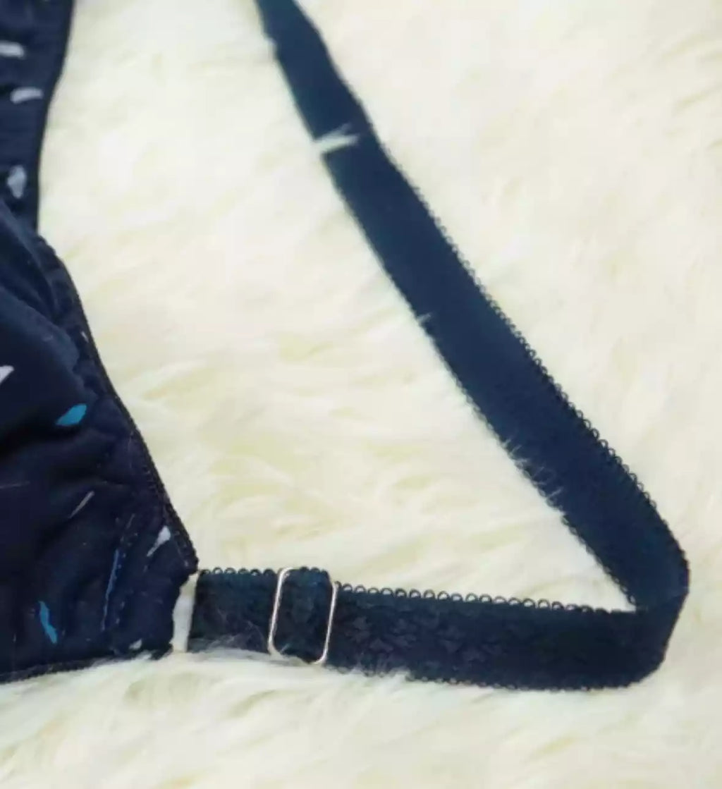 Soft Cotton Light Padded Bra - Blue