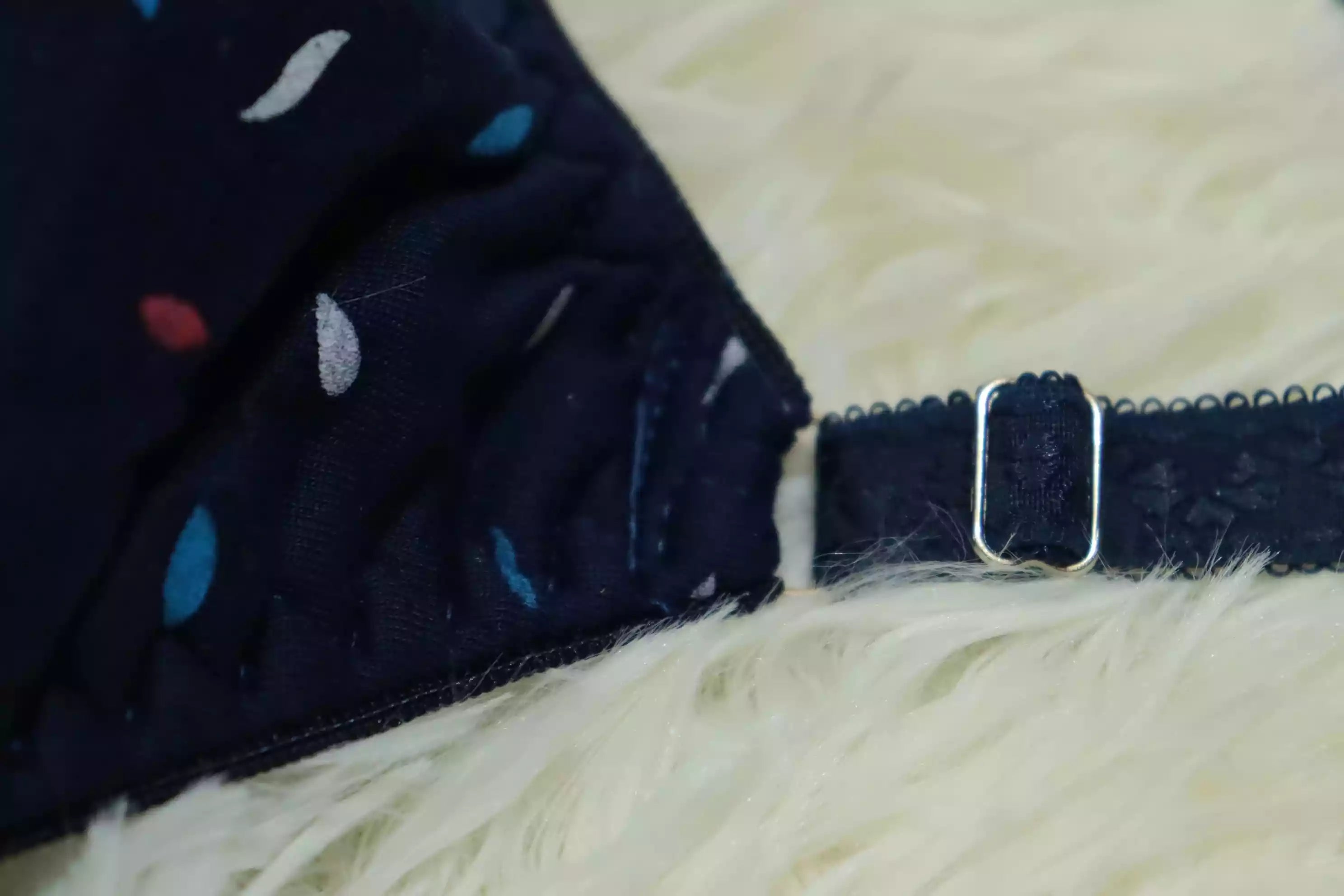 Soft Cotton Light Padded Bra - Blue